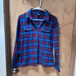 Patagonia 100% cotton plaid long sleeve button-up - size 6